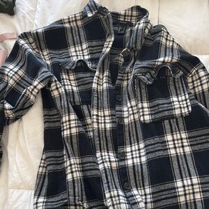Forever 21 Black and White Plaid Jacket